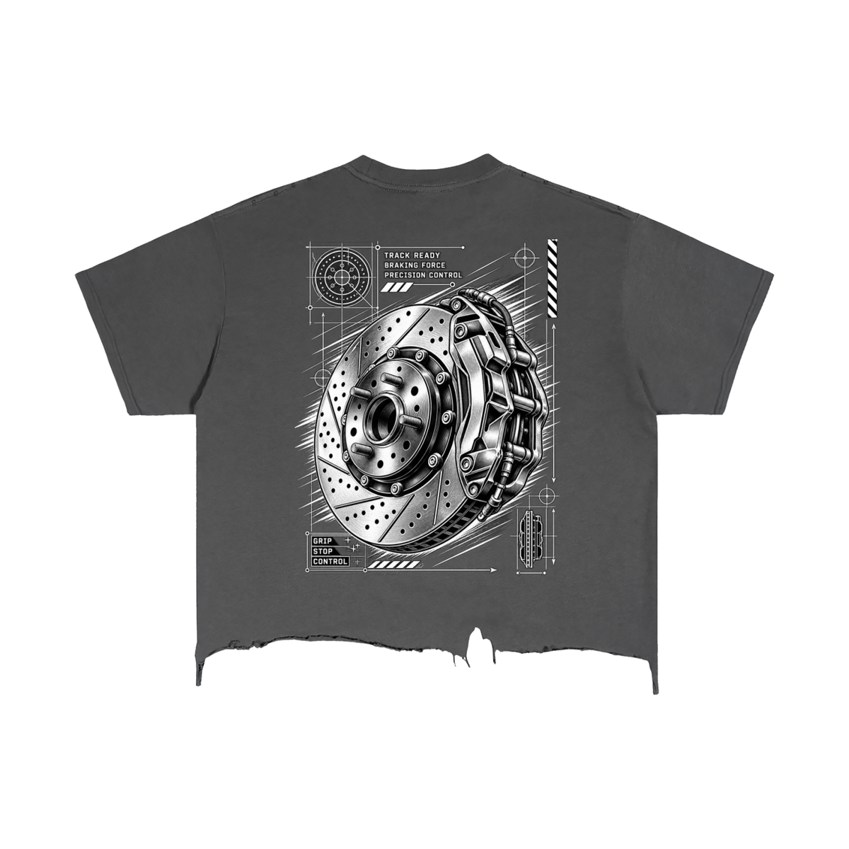 Vintage Wash Boxy Distressed Hem T-Shirt