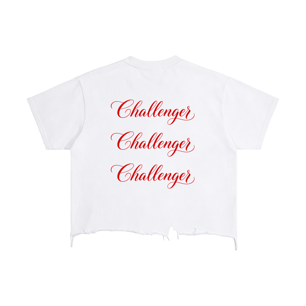 CHALLENGER (Vintage Wash Boxy Distressed Hem T-Shirt)