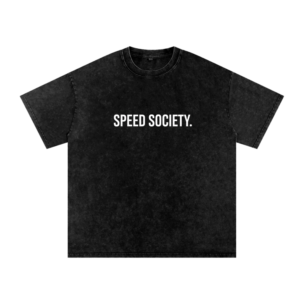 WORK FOR YOUR WHEELS (Snow Washed Oversized Cotton T-Shirt)