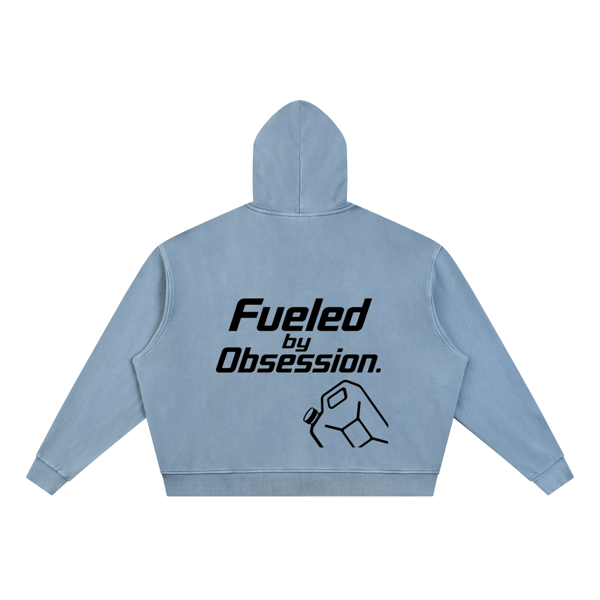 SPEED SOCIETY ((Unisex Vintage Wash Full Zip Boxy Hoodie)