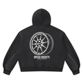 wheel Unisex Vintage Wash Boxy Fleece Hoodie