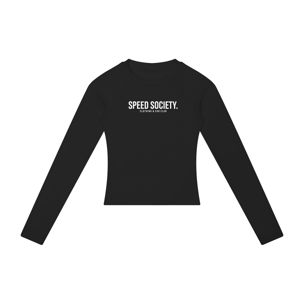SPEED SOCIETY LOGO (Women’s Slim Raglan Long Sleeve T-Shirt)