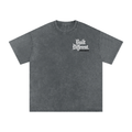 Snow Washed Oversized Cotton T-Shirt - Built different