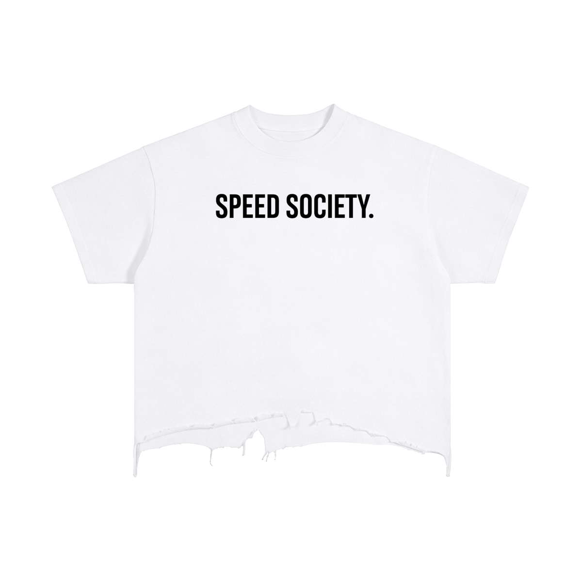WE DONT PRAY FOR LOVE (Vintage Wash Boxy Distressed Hem T-Shirt)