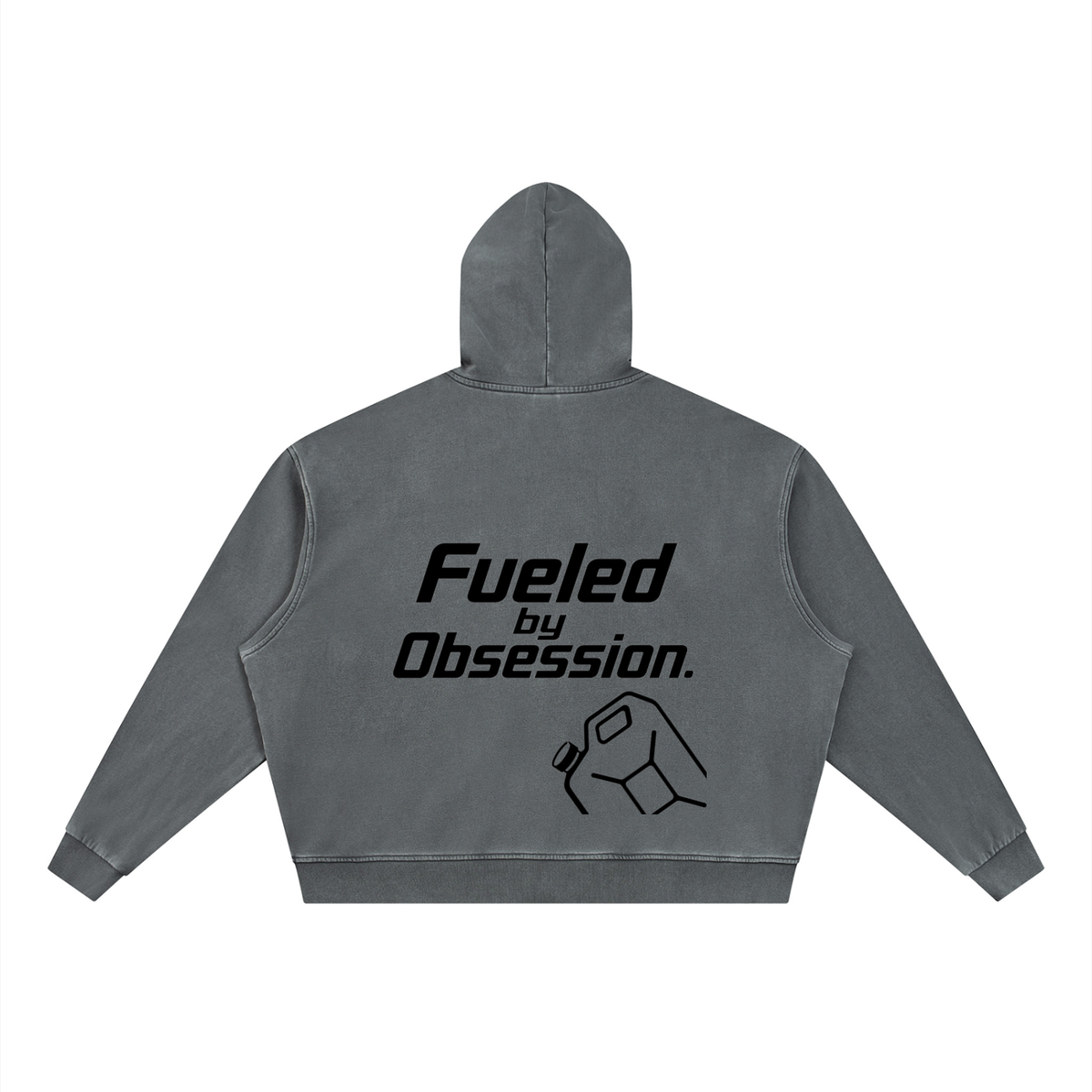 SPEED SOCIETY ((Unisex Vintage Wash Full Zip Boxy Hoodie)